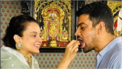 Kangana Ranaut celebrates Raksha Bandhan with her brother; shares heartwarming photos