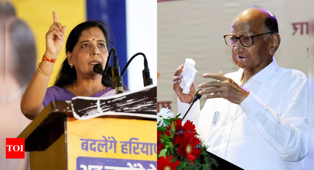 Arvind Kejriwal’s wife Sunita meets Sharad Pawar; AAP terms it ‘courtesy meet’