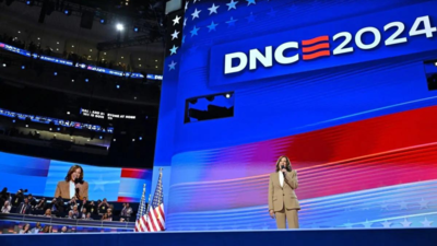 Watch: Kamala Harris makes surprise appearance on day 1 of Democratic National Convention