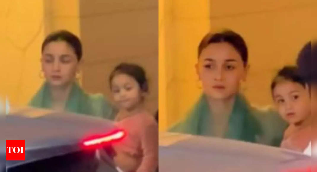 Netizens call Raha Kapoor ‘mini Alia’ as she gets spotted in the city with her mom and grandmom Neetu Kapoor on Raksha Bandhan – WATCH VIDEO | Hindi Movie News