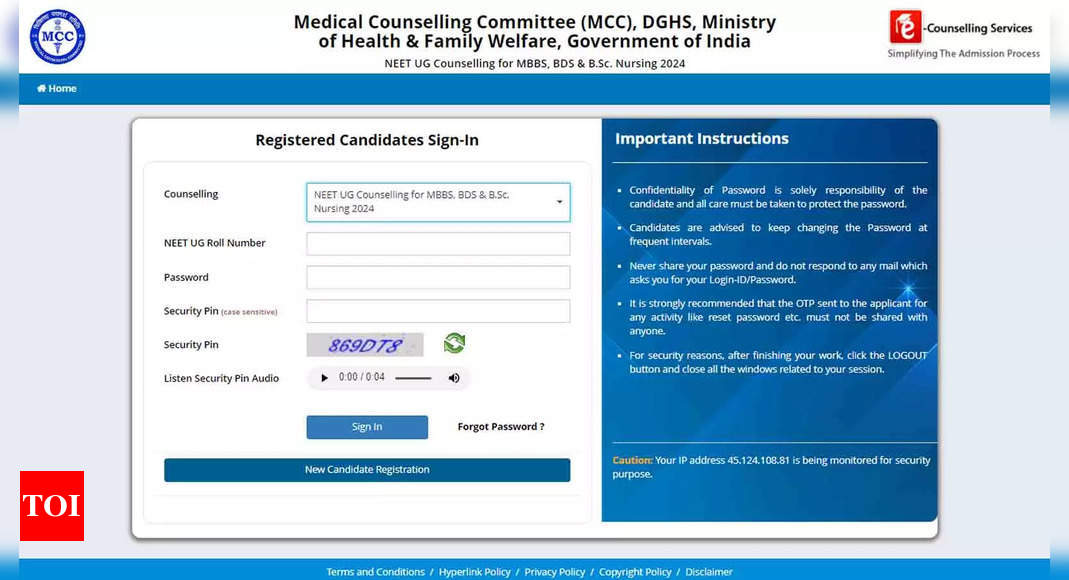 NEET UG 2024 Round 1 Counselling Registration Closes Today at mcc.nic.in: Direct Link