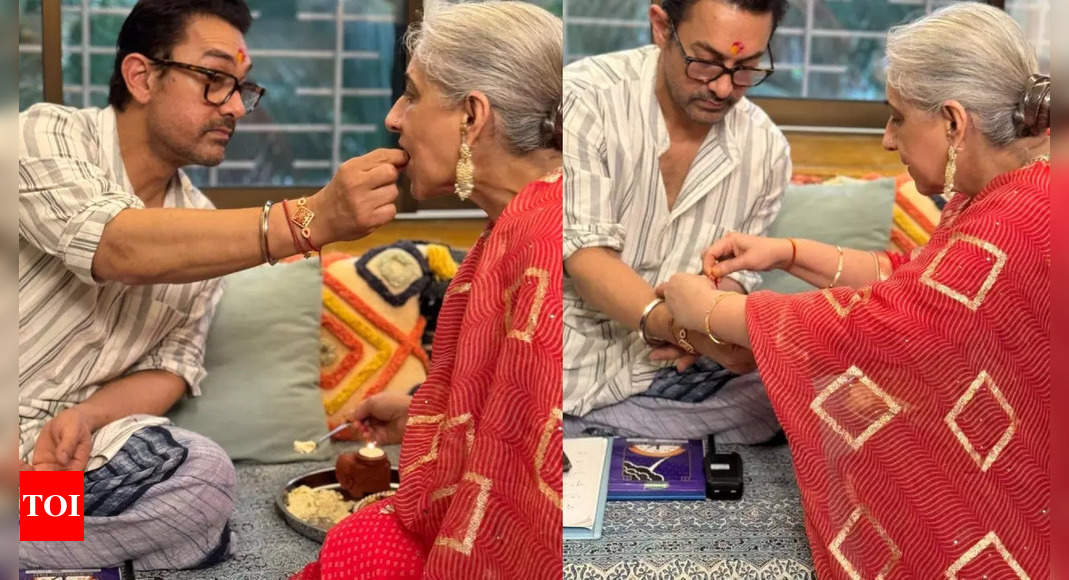 PICS: Aamir celebrates Raksha bandhan with sister