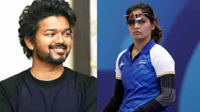 Olympic medal winner Manu Bhaker calls Thalapathy Vijay her darling