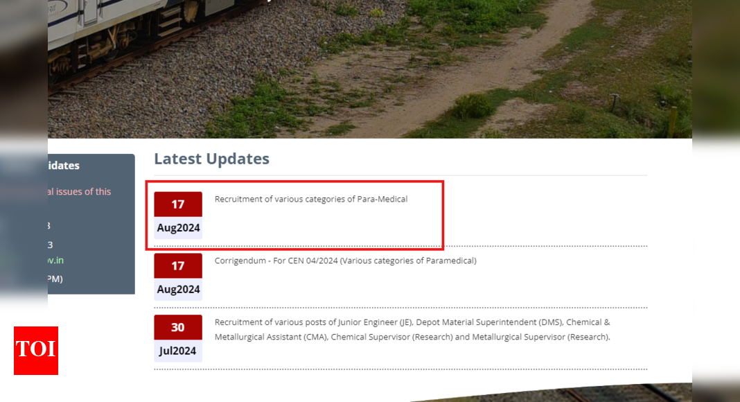 RRB paramedical recruitment 2024: Application window open for 1376 posts, check vacancy details, eligibility, and more