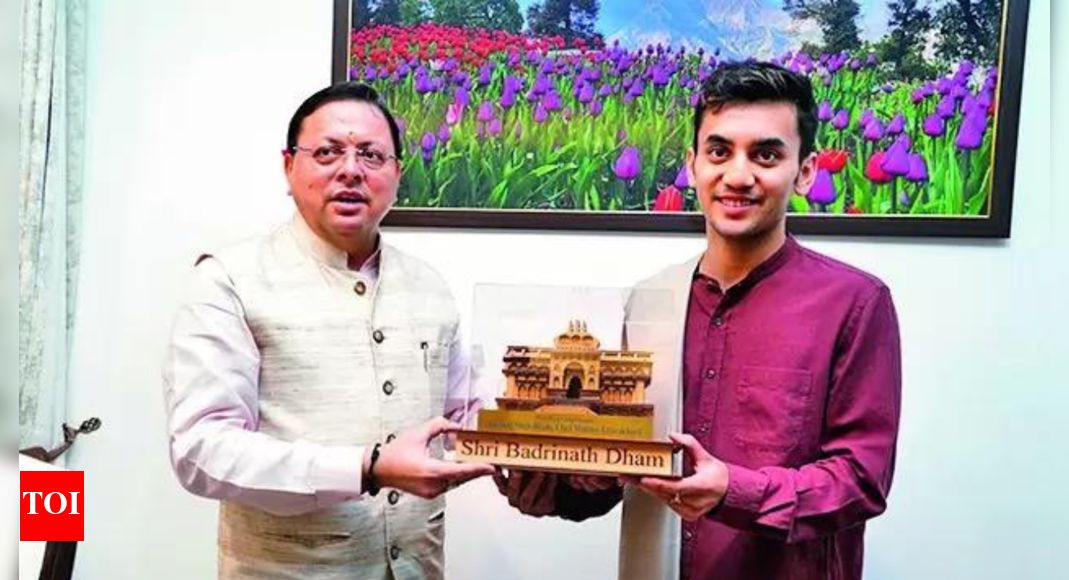 Lakshya Sen Olympic shuttler Lakshya Sen felicitated in Doon by Dhami
