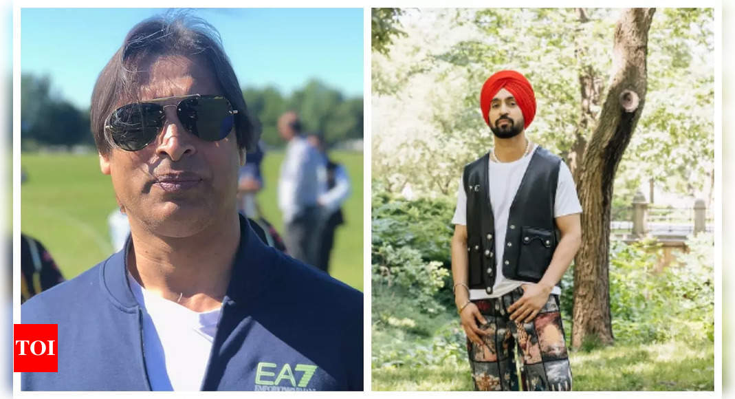 Pakistani ex-cricketer Shoaib Akhtar expresses a desire to meet Diljit Dosanjh; Singer REACTS | Hindi Movie News