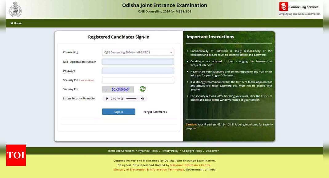 Odisha NEET UG Counselling 2024: Round 1 choice-filling begins at ojee.nic.in; Check direct link here