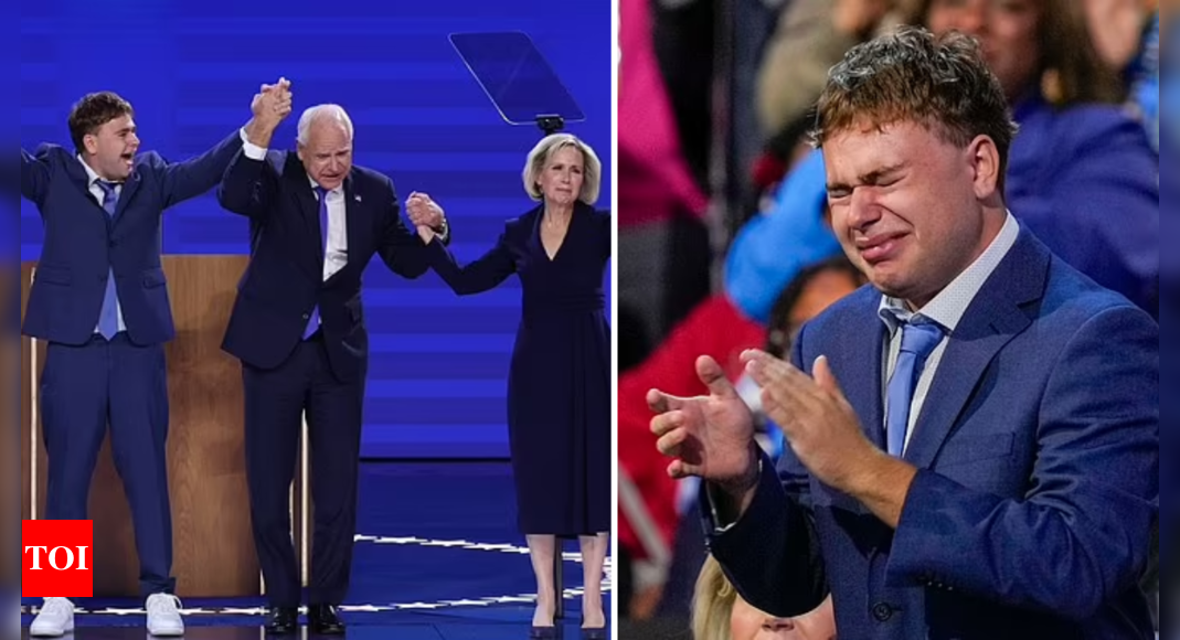 ‘That’s my dad!’: Tim Walz’s son Gus bursts into tears during father’s emotional DNC speech – Times of India