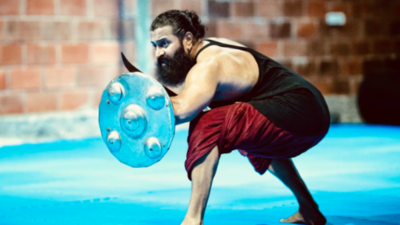 Rishab Shetty shares a Kalaripayattu training picture as he prepares for 'Kantara Chapter 1'