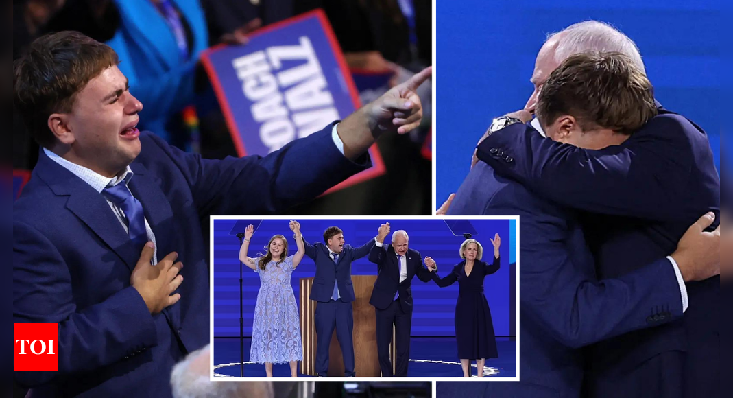 Gus Walz: Who is Gus Walz? Tim Walz’s 17-year-old son with learning disability who took center stage at the DNC | World News