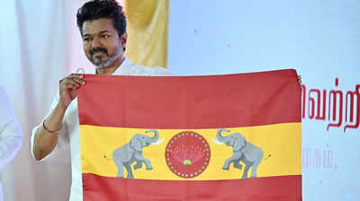 Actor Vijay unveils TVK flag; what do its colour and emblem signify ...