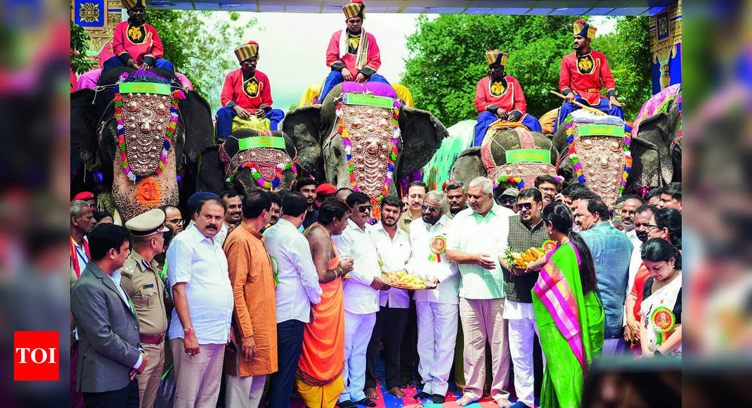 Elephants Arrive for Mysuru Dasara Celebrations