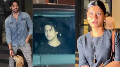 WATCH: Sidharth Malhotra adorably pets a dog; Aryan Khan and Konkona Sen Sharma make a stylish entry at 'Chashma' screening