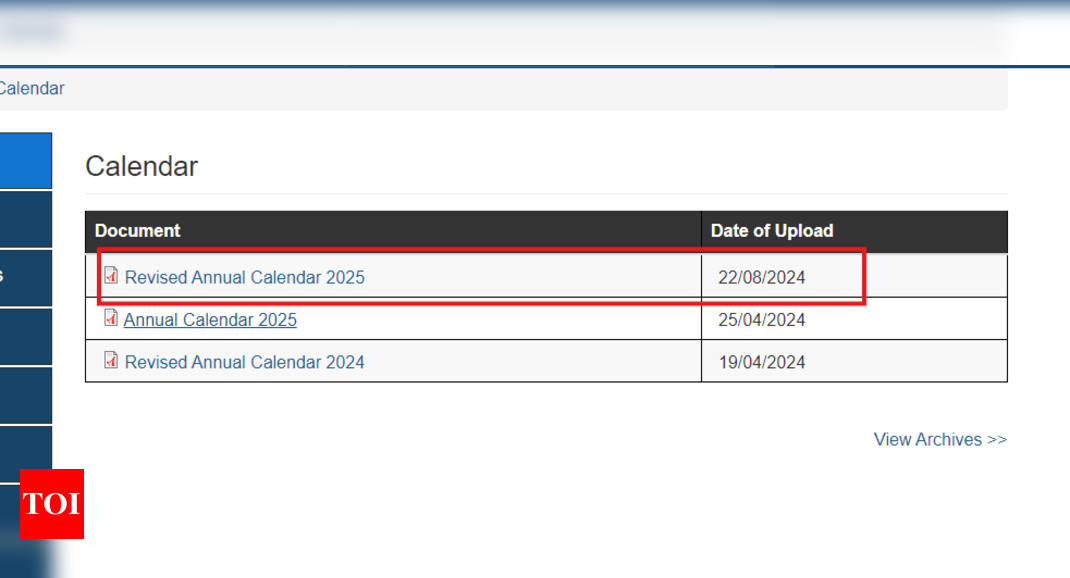 UPSC calendar 2025 revised: Check new exam dates here