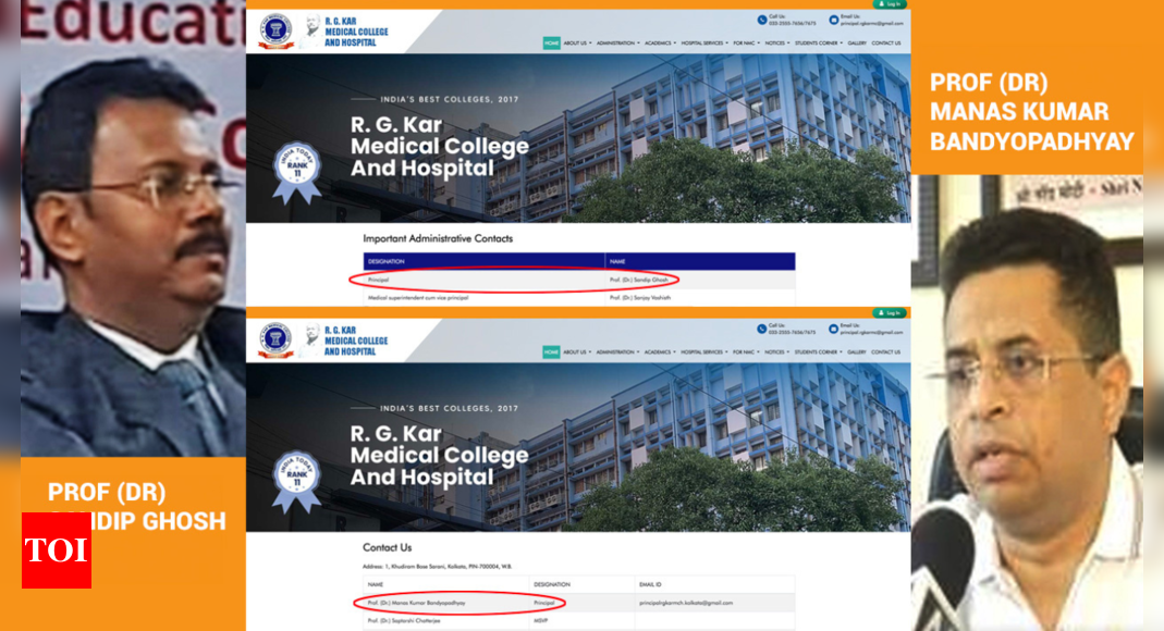 RG Kar Medical College still lists Sandip Ghosh as principal