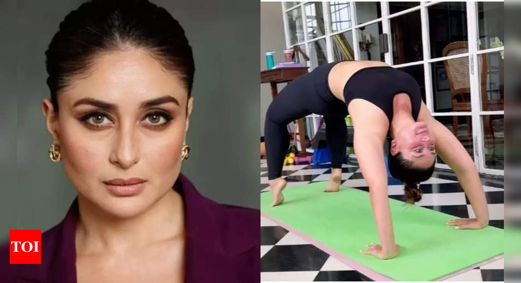 Kareena Kapoor Khan nails the Chakrasana pose, inspires fans to embrace Yoga | Hindi Movie News