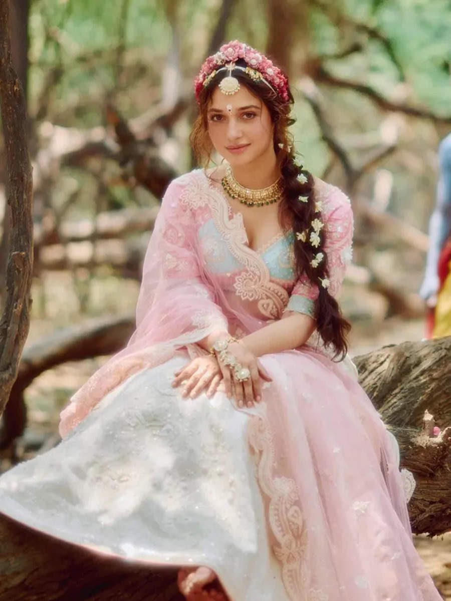 Tamannaah Bhatia channels a modern-day Radha with her latest photoshoot in pastel lehenga