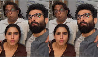 Sara Ali Khan, Aditya Roy Kapur and Anurag Basu's goofy expressions receive hearts from fans