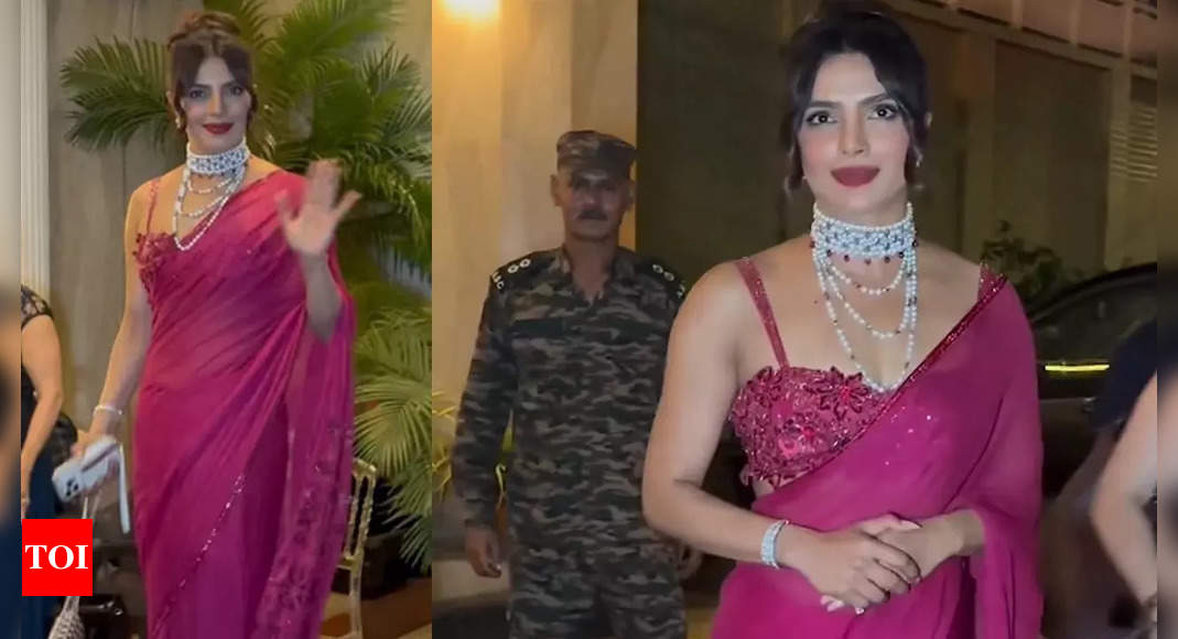 Priyanka Chopra Attends Brother's Wedding in Mumbai