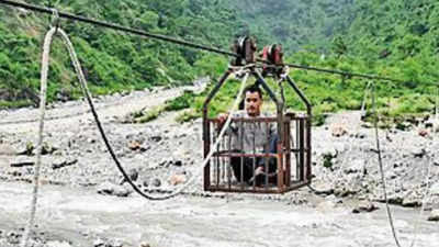 'In this rope there's hope': 70 Uttarakhand villages depend on a single trolley to cross river