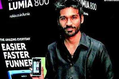 Dhanush at Nokia Lumia smartphones launch in Chennai