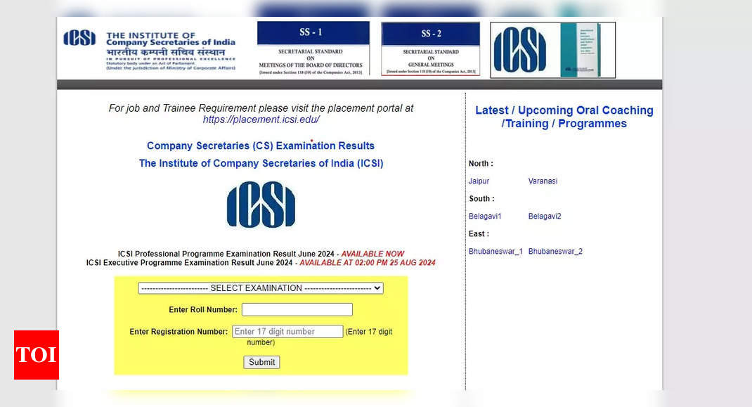 ICSI Result 2024 Live: CS Executive results for June 2024 session ...