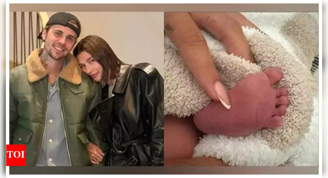 Justin and Hailey celebrate the arrival of their baby