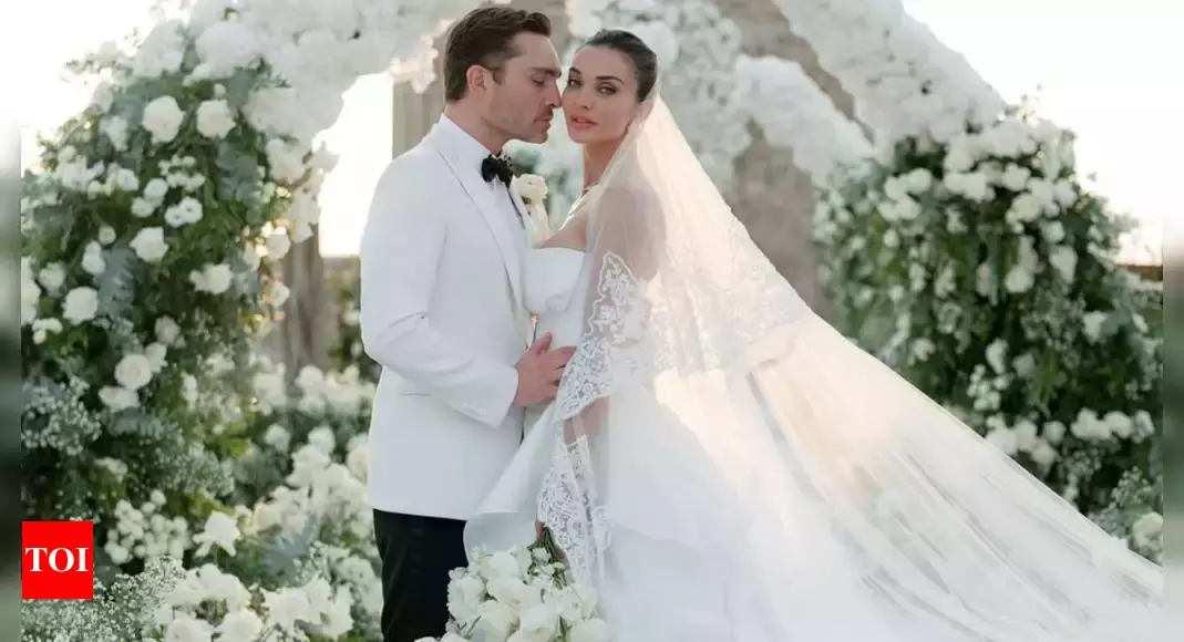 Amy Jackson’s wedding dress: Amy marries Ed: Amy Jackson’s wedding dress is like something out of a fairytale |