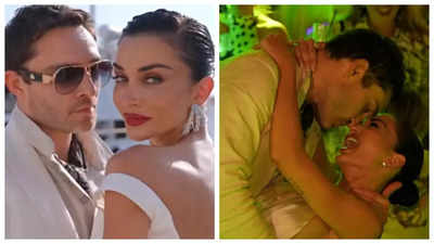 Newlyweds Amy Jackson and Ed Westwick share glimpses from their luxury yacht 'Welcome Party' in Italy - WATCH