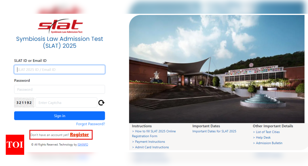 SLAT 2025 registration begins at direct link to apply
