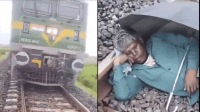 Watch: Loco pilot halts train as he spots man sleeping with ...