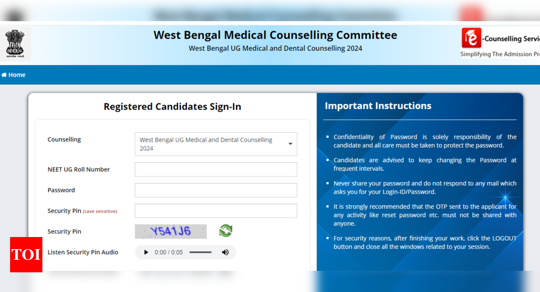 West Bengal NEET UG counselling 2024: Round 1 choice-filling kicks off, check direct link here