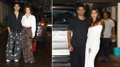 Rhea Chakraborty arrives in style with rumoured boyfriend Nikhil Kamath at Shibani Dandekar’s birthday party