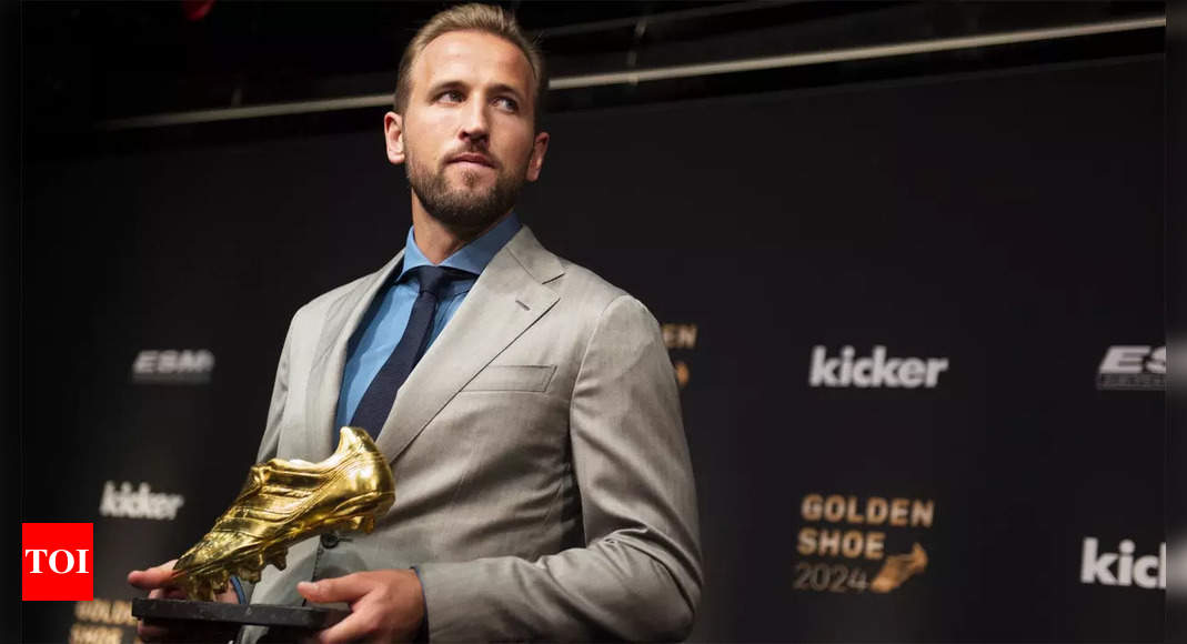 Harry Kane receives European Golden Shoe in Munich | Football News – Times of India