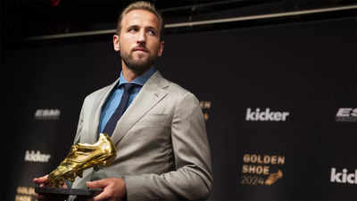 Harry Kane receives European Golden Shoe in Munich Football News Times of India