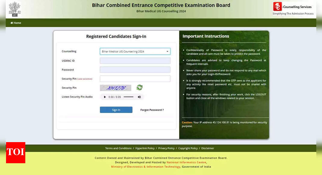 Bihar NEET UG Counselling 2024 Round 1 Seat Allotment Results Released; Check Direct Link Here