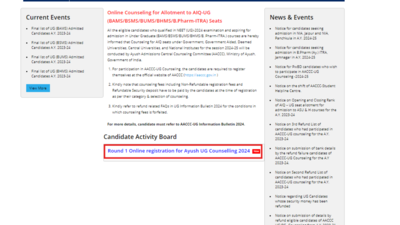 Ayush NEET UG counselling 2024 registration window opens: Check direct link