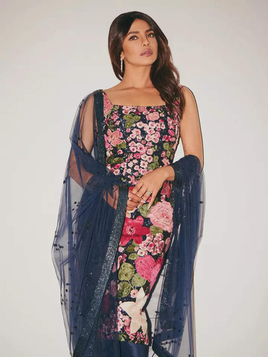 Priyanka Chopra Shines in Floral Ensembles