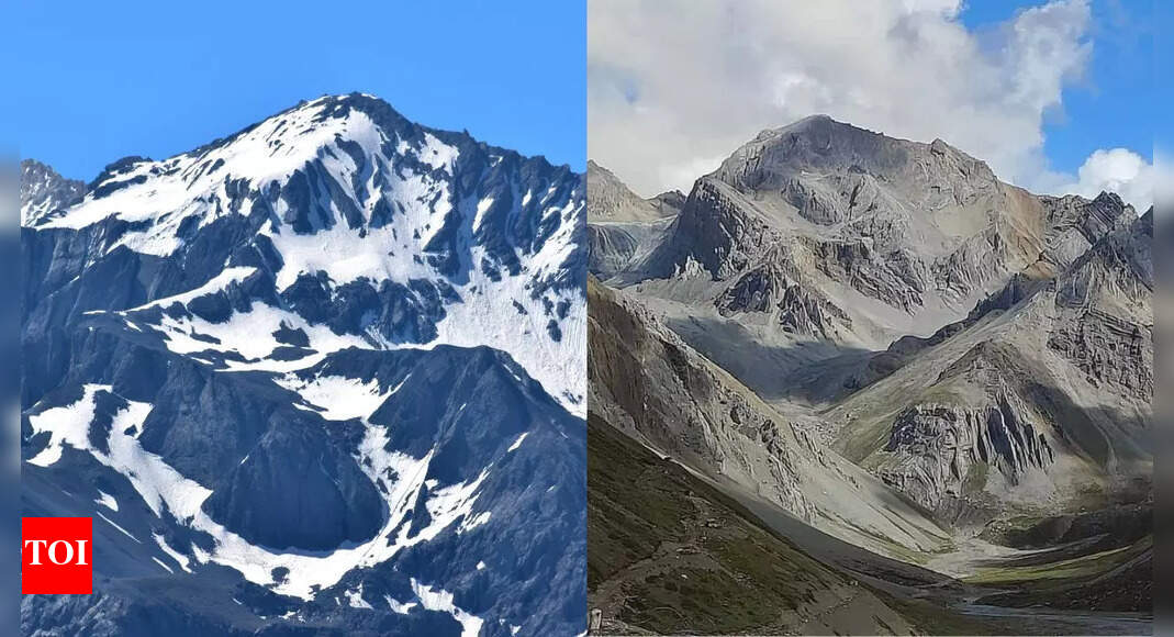 Snow disappears from Om Parvat