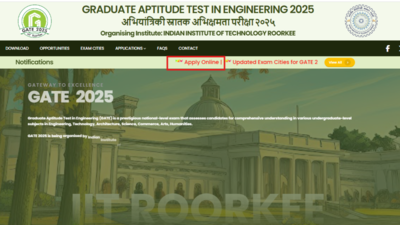 GATE 2025 registration link active at goaps.iitr.ac.in: Check direct link and other details here