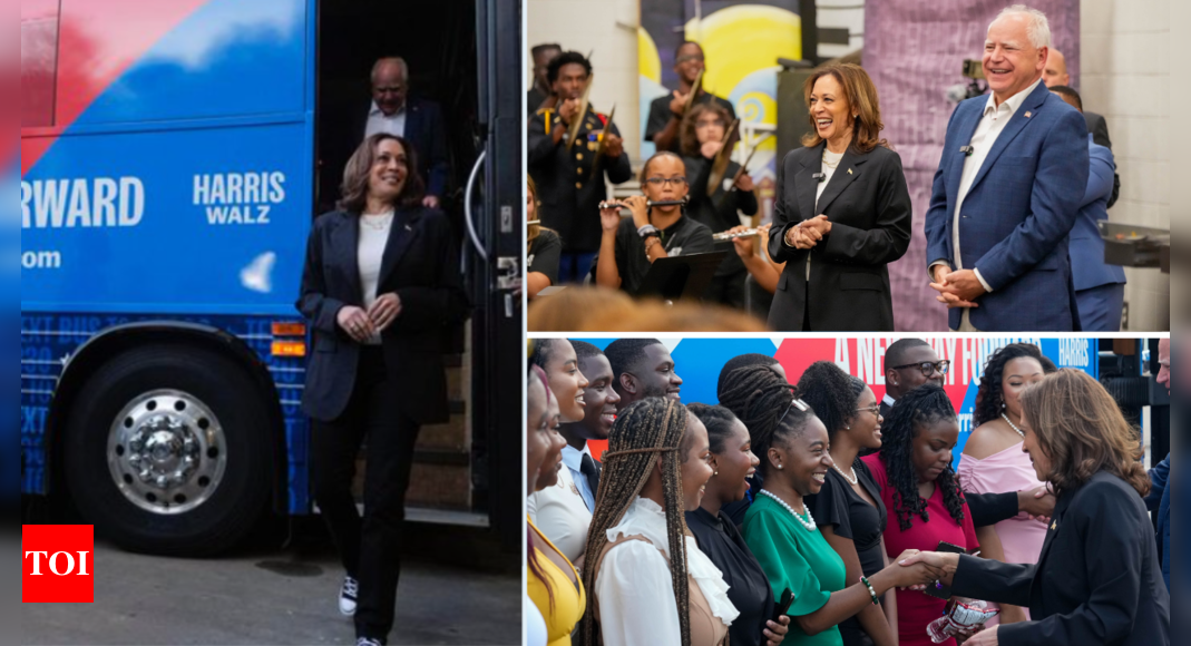 US elections: Harris and Walz’s bus tour – VP and running mate visit Georgia in bid to sway GOP strongholds – Times of India