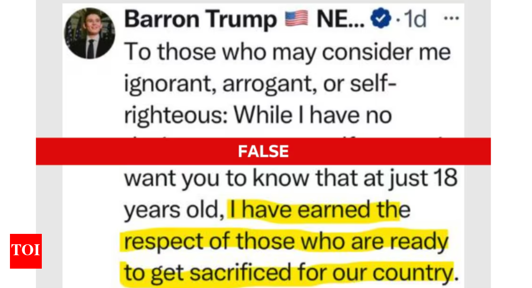 バロン・トランプ氏は、国のために犠牲を払う覚悟のある人々から尊敬を得たと言ったのだろうか？