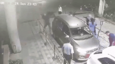 Road Rage: Viral video: Audi owner lifts and slams taxi driver to ...