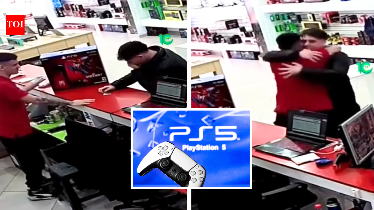PS5 purchase video goes viral: Salesman hugs overwhelmed customer ...