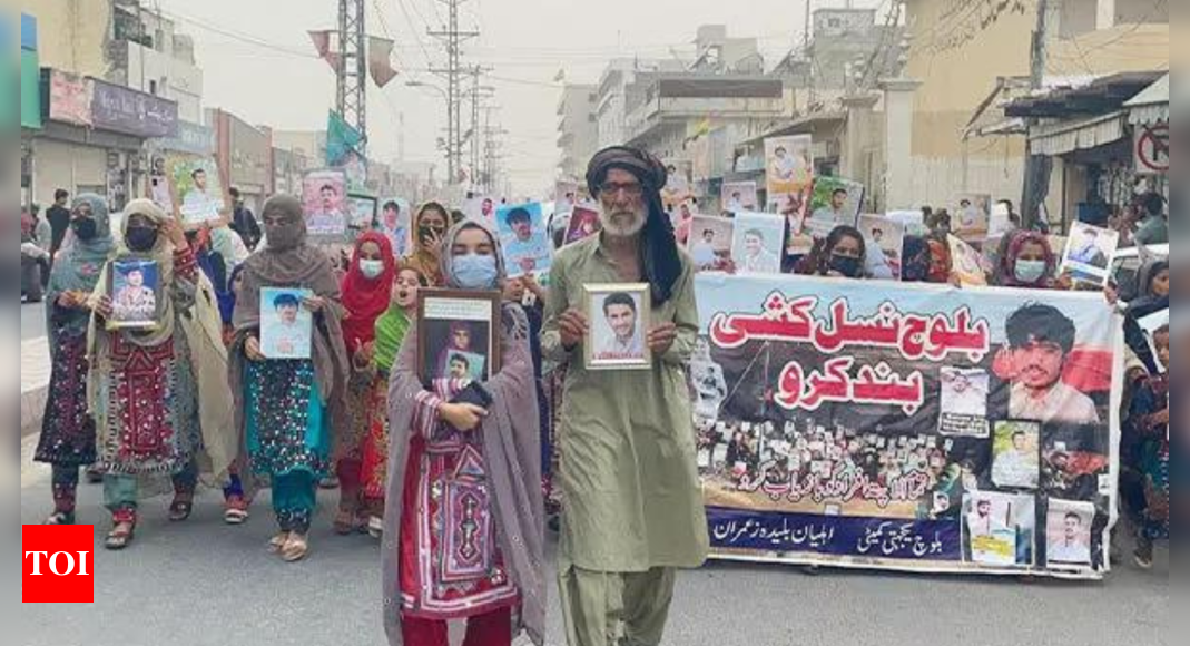 Balochistan: Rights body condemns extrajudicial killings, forced disappearances; seeks international probe – Times of India