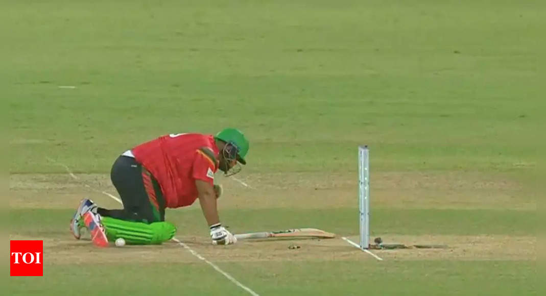 Azam Khan Injured by Bouncer in CPL Match