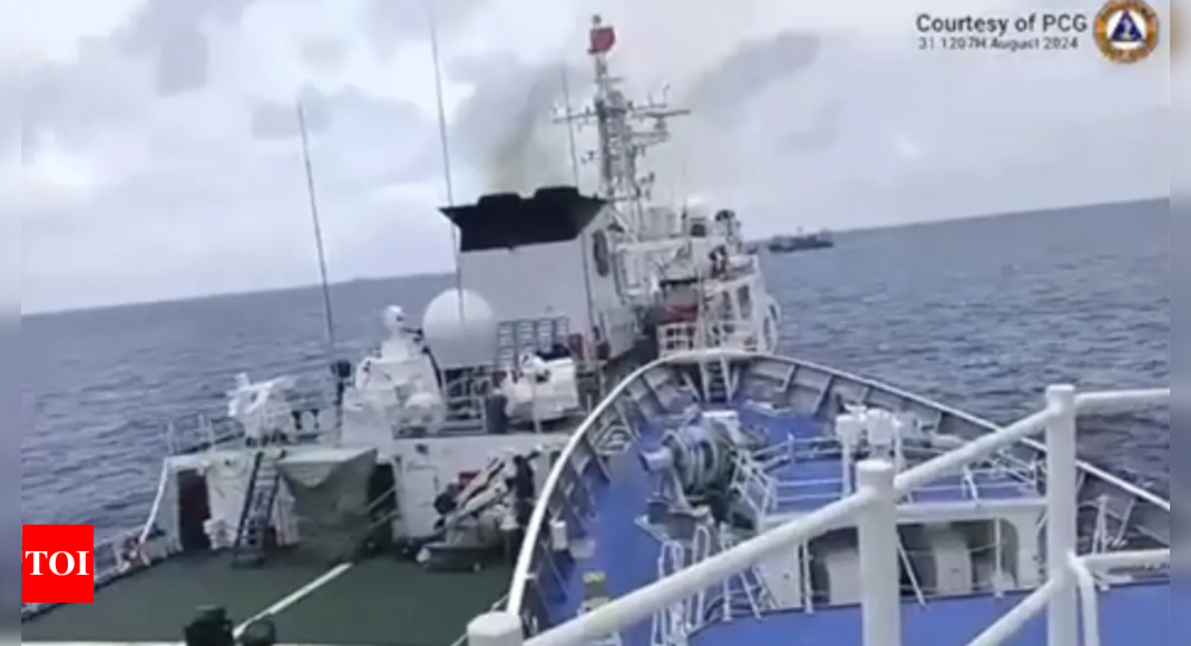 Watch: Philippines and Chinese vessels collide in South China Sea – Times of India