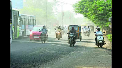 Road dust & gravel take a toll on Nashik city motorists