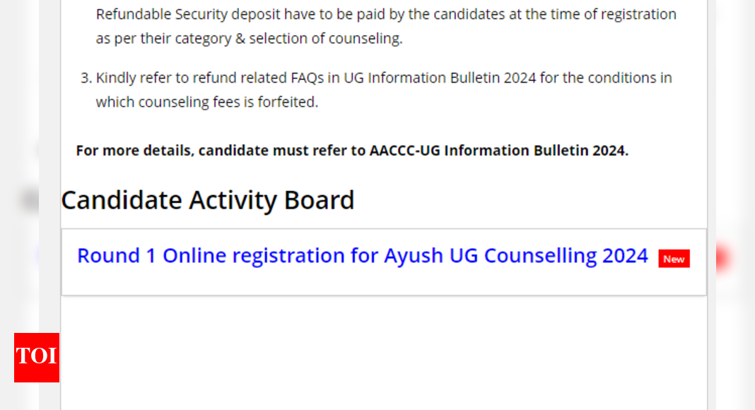 AYUSH NEET UG counselling round 1 registration 2024 to end today: Check ...