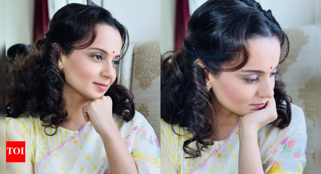 Kangana brightens up the day in a stunning saree